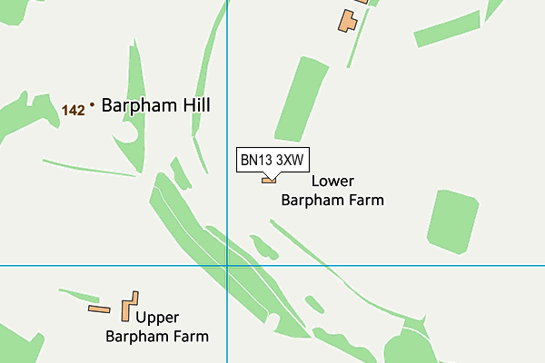 BN13 3XW map - OS VectorMap District (Ordnance Survey) BN13 3XW map - OS VectorMap District (Ordnance Survey)
