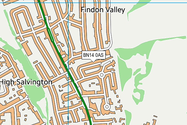 BN14 0AS map - OS VectorMap District (Ordnance Survey) BN14 0AS map - OS VectorMap District (Ordnance Survey)