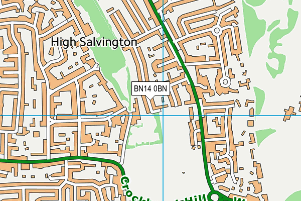 BN14 0BN map - OS VectorMap District (Ordnance Survey) BN14 0BN map - OS VectorMap District (Ordnance Survey)