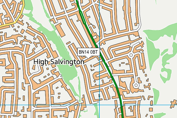 BN14 0BT map - OS VectorMap District (Ordnance Survey) BN14 0BT map - OS VectorMap District (Ordnance Survey)