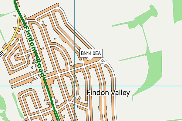 BN14 0EA map - OS VectorMap District (Ordnance Survey) BN14 0EA map - OS VectorMap District (Ordnance Survey)