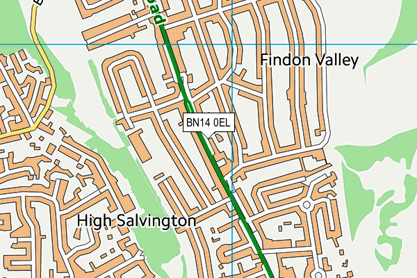 BN14 0EL map - OS VectorMap District (Ordnance Survey) BN14 0EL map - OS VectorMap District (Ordnance Survey)