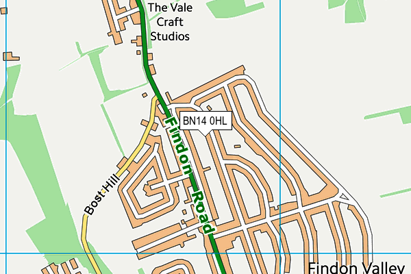 BN14 0HL map - OS VectorMap District (Ordnance Survey) BN14 0HL map - OS VectorMap District (Ordnance Survey)
