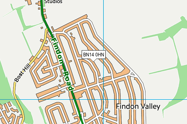 BN14 0HN map - OS VectorMap District (Ordnance Survey) BN14 0HN map - OS VectorMap District (Ordnance Survey)