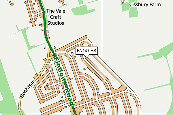 BN14 0HS map - OS VectorMap District (Ordnance Survey) BN14 0HS map - OS VectorMap District (Ordnance Survey)