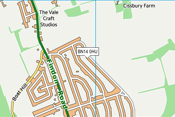 BN14 0HU map - OS VectorMap District (Ordnance Survey) BN14 0HU map - OS VectorMap District (Ordnance Survey)