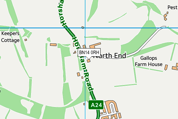 BN14 0RH map - OS VectorMap District (Ordnance Survey) BN14 0RH map - OS VectorMap District (Ordnance Survey)