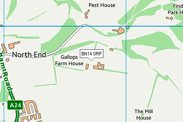 BN14 0RP map - OS VectorMap District (Ordnance Survey) BN14 0RP map - OS VectorMap District (Ordnance Survey)