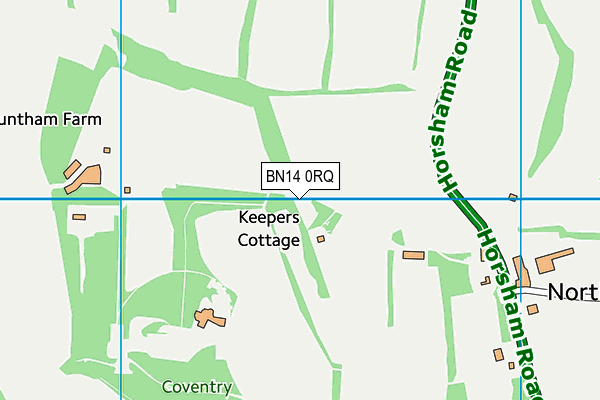 BN14 0RQ map - OS VectorMap District (Ordnance Survey) BN14 0RQ map - OS VectorMap District (Ordnance Survey)