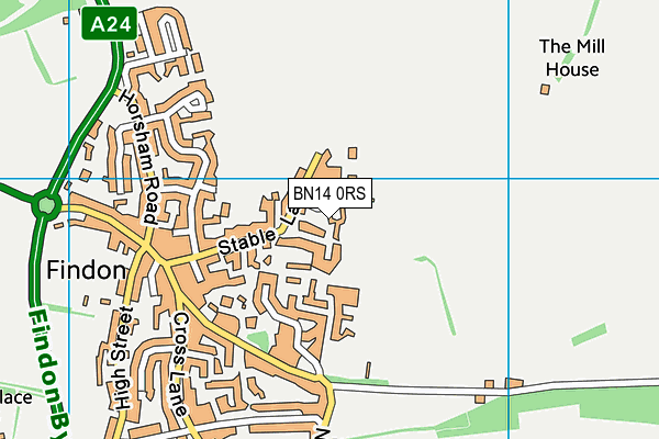 BN14 0RS map - OS VectorMap District (Ordnance Survey) BN14 0RS map - OS VectorMap District (Ordnance Survey)