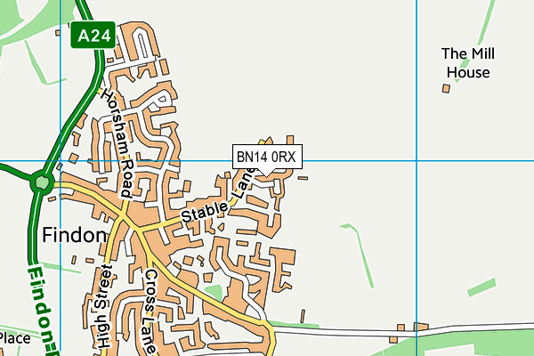 BN14 0RX map - OS VectorMap District (Ordnance Survey) BN14 0RX map - OS VectorMap District (Ordnance Survey)