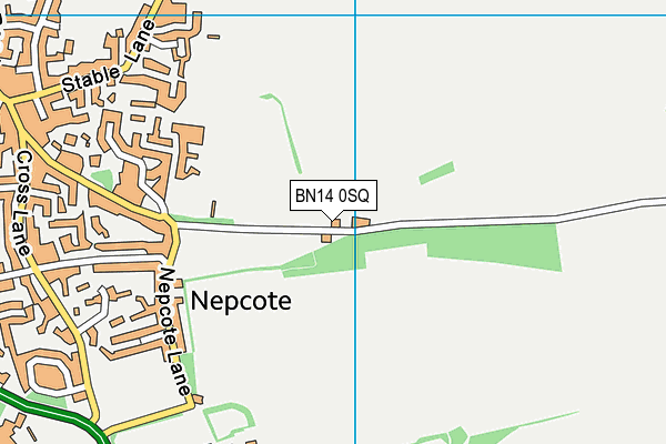 BN14 0SQ map - OS VectorMap District (Ordnance Survey) BN14 0SQ map - OS VectorMap District (Ordnance Survey)