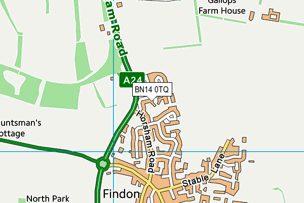 BN14 0TQ map - OS VectorMap District (Ordnance Survey) BN14 0TQ map - OS VectorMap District (Ordnance Survey)