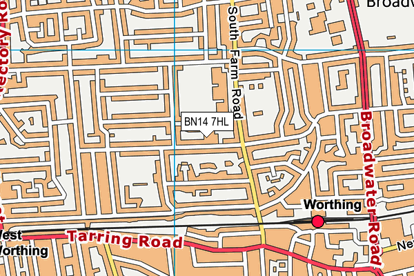 BN14 7HL map - OS VectorMap District (Ordnance Survey) BN14 7HL map - OS VectorMap District (Ordnance Survey)