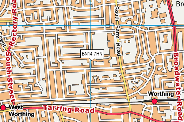 BN14 7HN map - OS VectorMap District (Ordnance Survey) BN14 7HN map - OS VectorMap District (Ordnance Survey)
