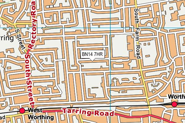 BN14 7HR map - OS VectorMap District (Ordnance Survey) BN14 7HR map - OS VectorMap District (Ordnance Survey)