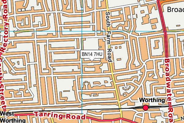 BN14 7HU map - OS VectorMap District (Ordnance Survey) BN14 7HU map - OS VectorMap District (Ordnance Survey)