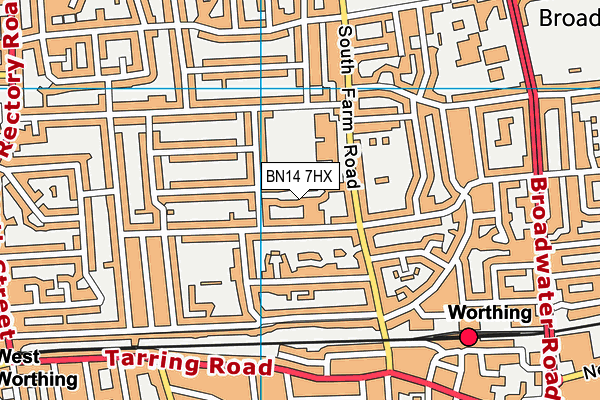 BN14 7HX map - OS VectorMap District (Ordnance Survey) BN14 7HX map - OS VectorMap District (Ordnance Survey)