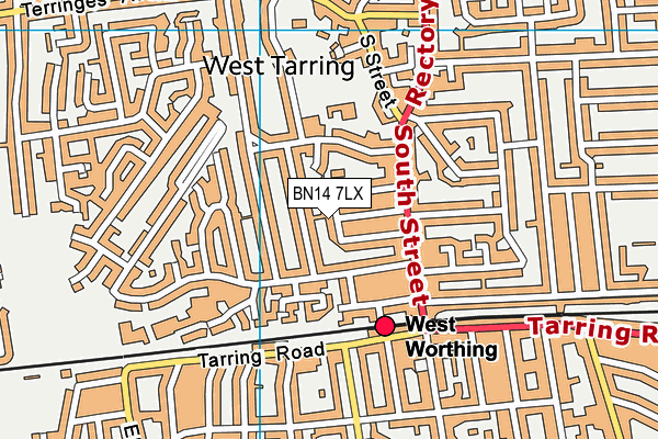 BN14 7LX map - OS VectorMap District (Ordnance Survey) BN14 7LX map - OS VectorMap District (Ordnance Survey)