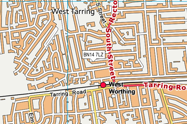 BN14 7LZ map - OS VectorMap District (Ordnance Survey) BN14 7LZ map - OS VectorMap District (Ordnance Survey)