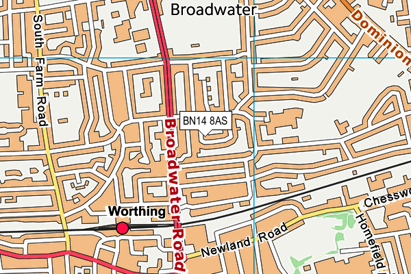 BN14 8AS map - OS VectorMap District (Ordnance Survey) BN14 8AS map - OS VectorMap District (Ordnance Survey)