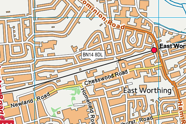 BN14 8DL map - OS VectorMap District (Ordnance Survey) BN14 8DL map - OS VectorMap District (Ordnance Survey)