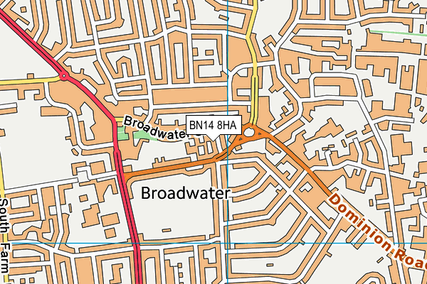 BN14 8HA map - OS VectorMap District (Ordnance Survey) BN14 8HA map - OS VectorMap District (Ordnance Survey)