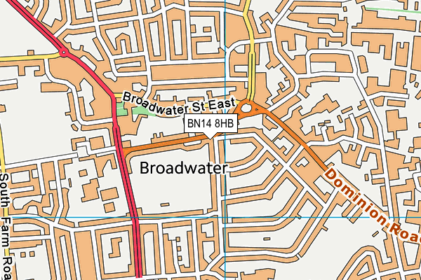 BN14 8HB map - OS VectorMap District (Ordnance Survey) BN14 8HB map - OS VectorMap District (Ordnance Survey)