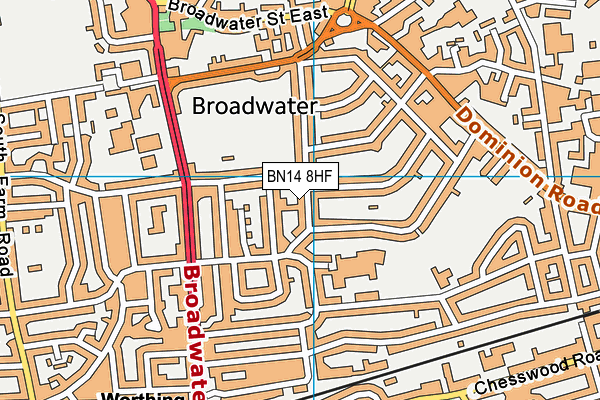 BN14 8HF map - OS VectorMap District (Ordnance Survey) BN14 8HF map - OS VectorMap District (Ordnance Survey)