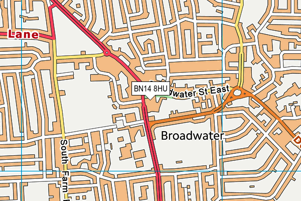 BN14 8HU map - OS VectorMap District (Ordnance Survey) BN14 8HU map - OS VectorMap District (Ordnance Survey)