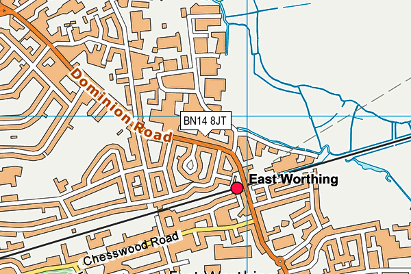 BN14 8JT map - OS VectorMap District (Ordnance Survey) BN14 8JT map - OS VectorMap District (Ordnance Survey)