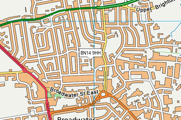 BN14 9HH map - OS VectorMap District (Ordnance Survey) BN14 9HH map - OS VectorMap District (Ordnance Survey)