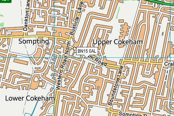 BN15 0AL map - OS VectorMap District (Ordnance Survey) BN15 0AL map - OS VectorMap District (Ordnance Survey)