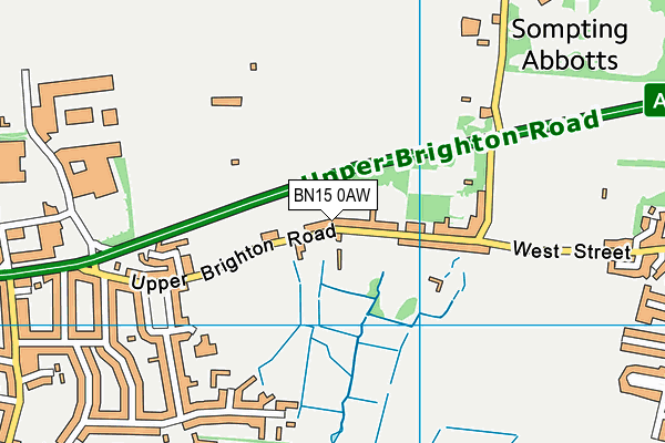 BN15 0AW map - OS VectorMap District (Ordnance Survey) BN15 0AW map - OS VectorMap District (Ordnance Survey)
