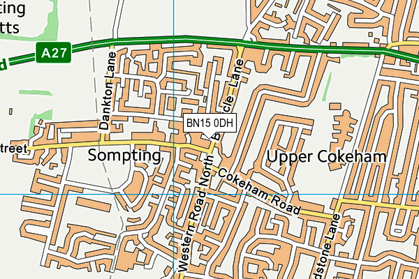 BN15 0DH map - OS VectorMap District (Ordnance Survey) BN15 0DH map - OS VectorMap District (Ordnance Survey)
