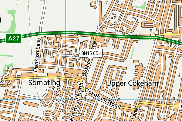 BN15 0DJ map - OS VectorMap District (Ordnance Survey) BN15 0DJ map - OS VectorMap District (Ordnance Survey)