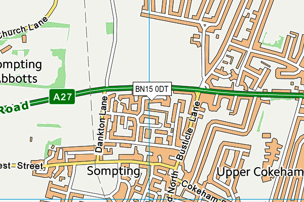 BN15 0DT map - OS VectorMap District (Ordnance Survey) BN15 0DT map - OS VectorMap District (Ordnance Survey)