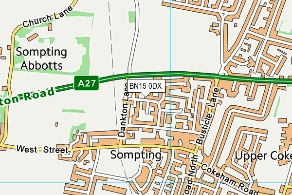 BN15 0DX map - OS VectorMap District (Ordnance Survey) BN15 0DX map - OS VectorMap District (Ordnance Survey)