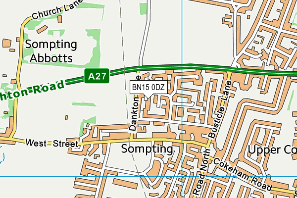 BN15 0DZ map - OS VectorMap District (Ordnance Survey) BN15 0DZ map - OS VectorMap District (Ordnance Survey)