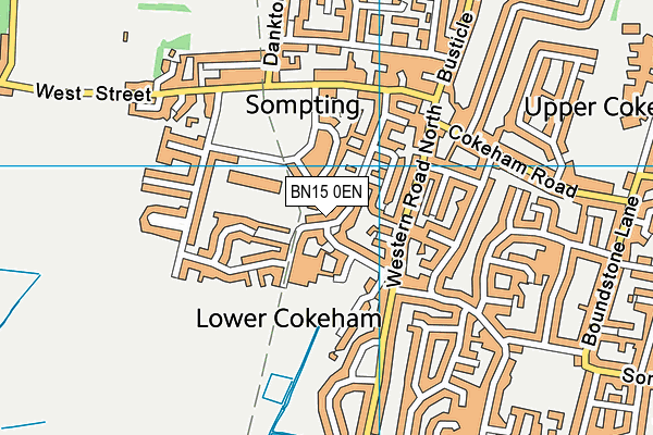 BN15 0EN map - OS VectorMap District (Ordnance Survey) BN15 0EN map - OS VectorMap District (Ordnance Survey)