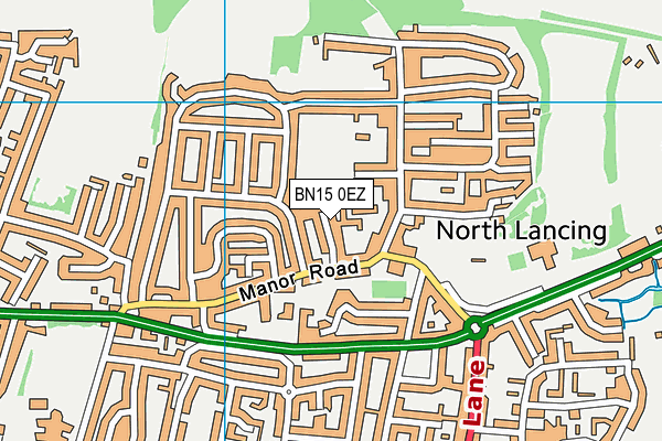 BN15 0EZ map - OS VectorMap District (Ordnance Survey)