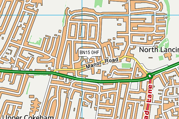 BN15 0HF map - OS VectorMap District (Ordnance Survey) BN15 0HF map - OS VectorMap District (Ordnance Survey)
