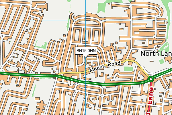 BN15 0HN map - OS VectorMap District (Ordnance Survey) BN15 0HN map - OS VectorMap District (Ordnance Survey)