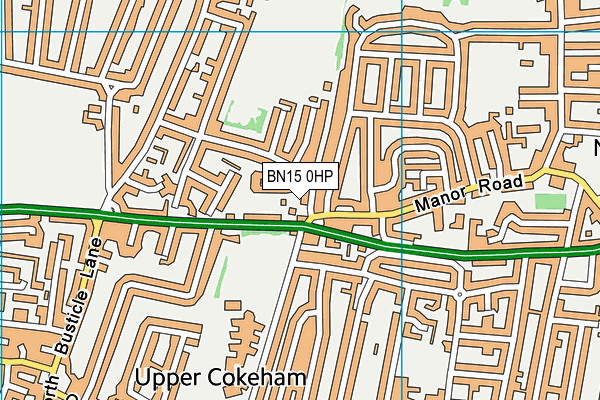 BN15 0HP map - OS VectorMap District (Ordnance Survey)