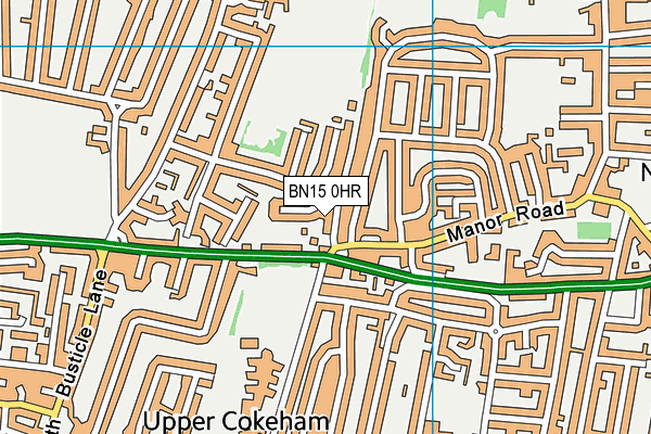 BN15 0HR map - OS VectorMap District (Ordnance Survey)