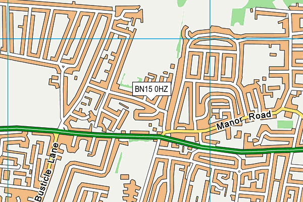 BN15 0HZ map - OS VectorMap District (Ordnance Survey) BN15 0HZ map - OS VectorMap District (Ordnance Survey)