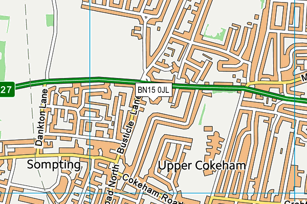 BN15 0JL map - OS VectorMap District (Ordnance Survey) BN15 0JL map - OS VectorMap District (Ordnance Survey)