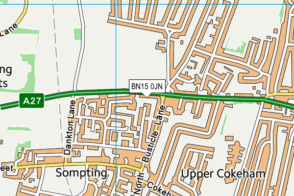 BN15 0JN map - OS VectorMap District (Ordnance Survey) BN15 0JN map - OS VectorMap District (Ordnance Survey)