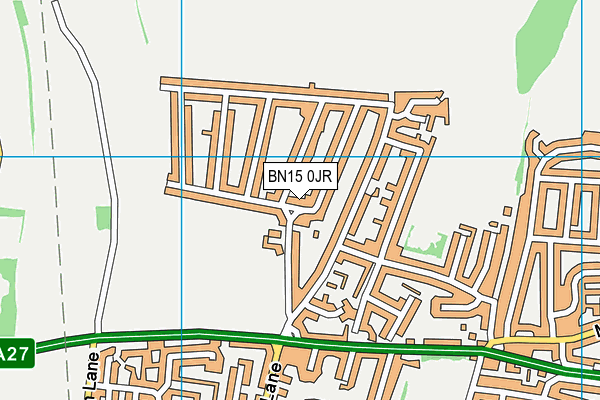 BN15 0JR map - OS VectorMap District (Ordnance Survey) BN15 0JR map - OS VectorMap District (Ordnance Survey)