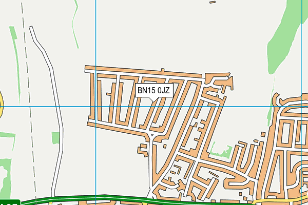 BN15 0JZ map - OS VectorMap District (Ordnance Survey) BN15 0JZ map - OS VectorMap District (Ordnance Survey)